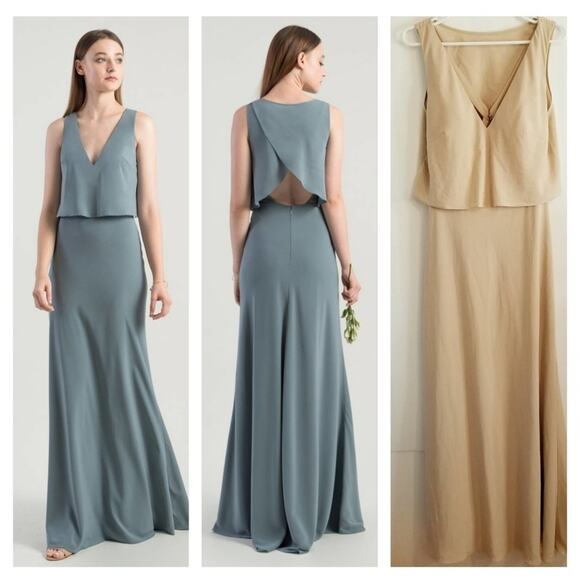 Jenny Yoo Clermont Bridesmaid Dress in Soft Blush size 10 - Picture 1 of 9